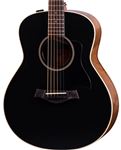 Taylor GTe Blacktop Acoustic Electric Guitar with Gig Bag Body Angled View